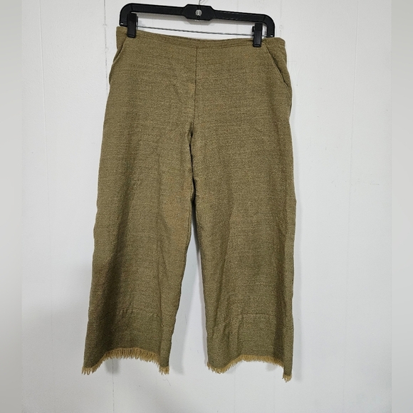 lea peckre Pants - Lea Peckre Wool Cropped Fringe Pants